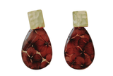 Aretes Gotera con flores inmortalizadas