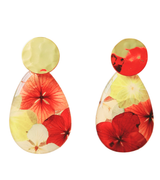 Aretes Gotera con flores inmortalizadas