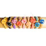 Pulsera medallón pequeño de flores naturales