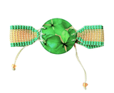 Pulsera medallón grande de flores naturales