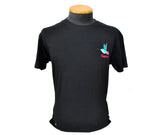 Camiseta OVERSIZED negra,  bordado Colibrí