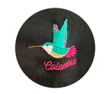 Camiseta OVERSIZED negra,  bordado Colibrí