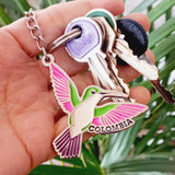 Llavero Colibrí Metálico
