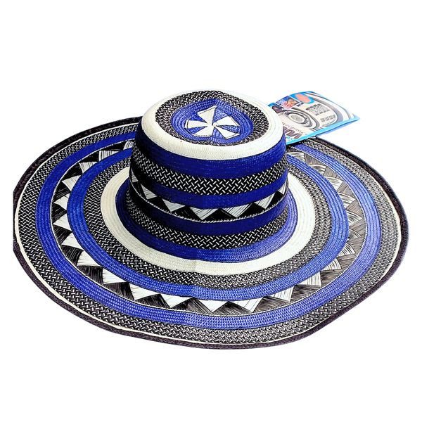 Sombrero Vueltiao 23 vueltas ala ancha colores