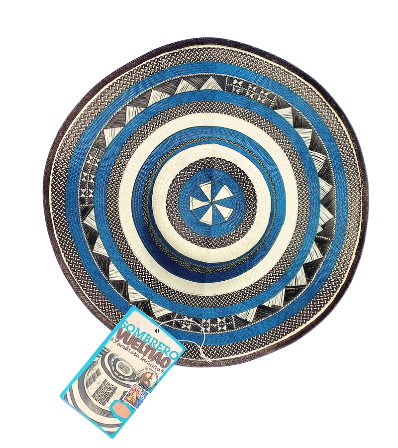 Sombrero Vueltiao 23 vueltas ala ancha colores
