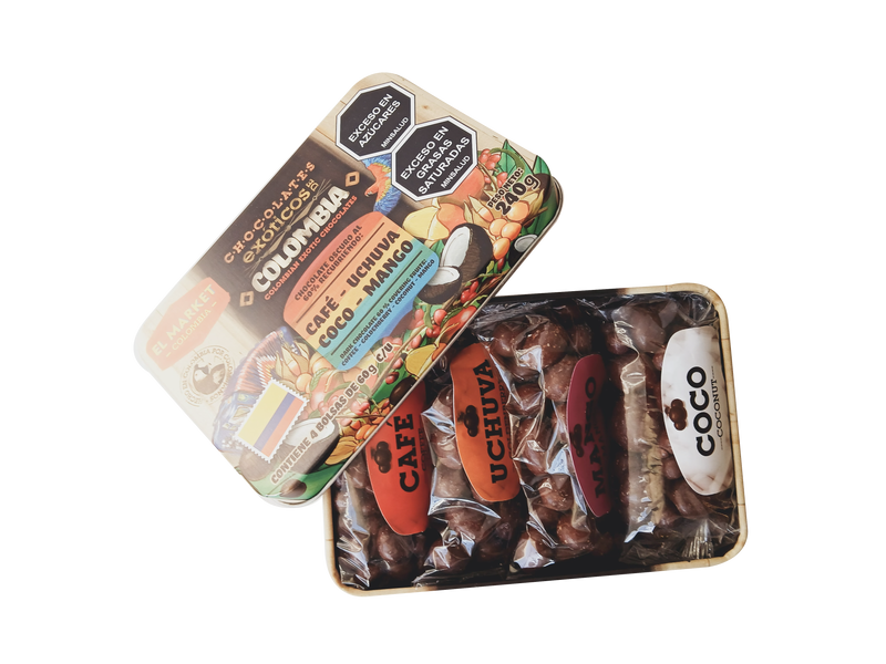 Caja Chocolates Exóticos 4 sabores NUEVA PRESENTACIÓN!!!