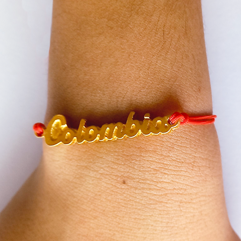 Pulsera palabra Colombia