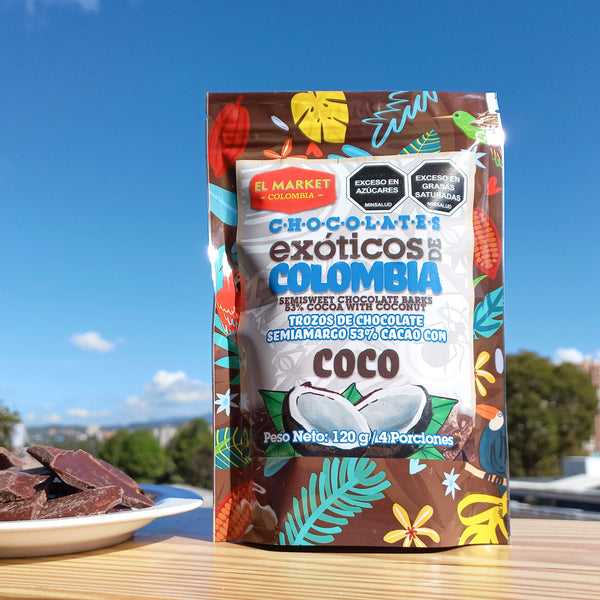 Trozos de Chocolate con Coco