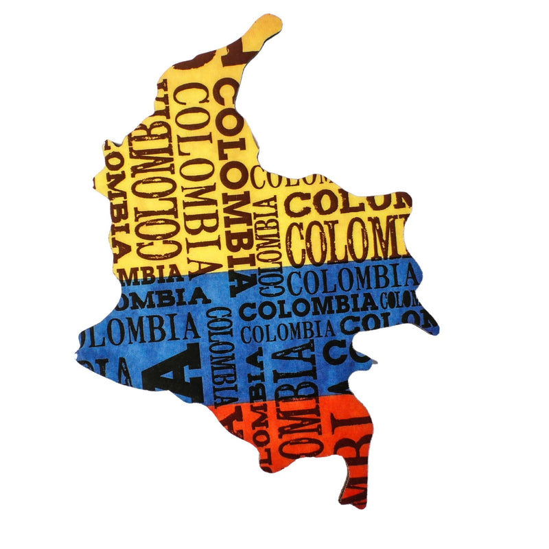 Imán Mapa de Colombia Letras