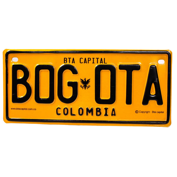 Placa Carro Bogotá